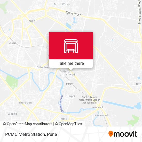 PCMC Metro Station map