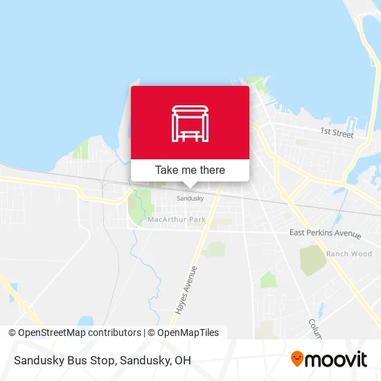 Sandusky Bus Stop map
