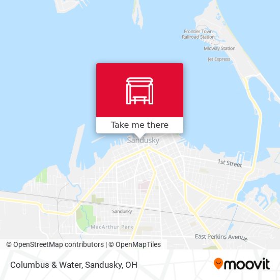 Mapa de Columbus & Water