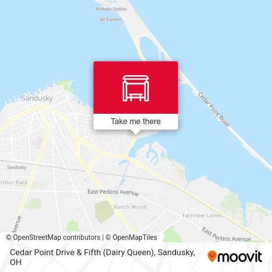 Cedar Point Drive & Fifth (Dairy Queen) map