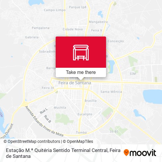 Estação M.ª Quitéria Sentido Terminal Central map