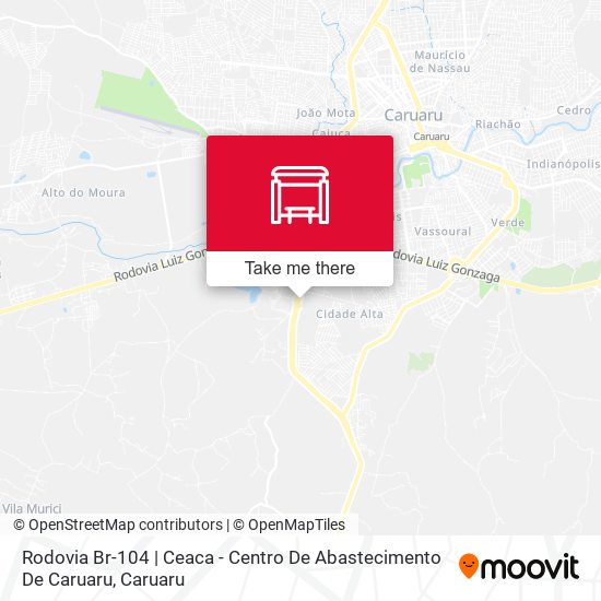 Rodovia Br-104 | Ceaca - Centro De Abastecimento De Caruaru map