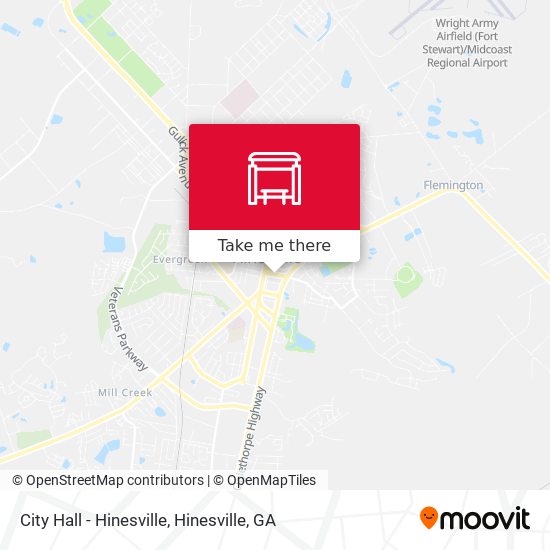 Mapa de City Hall - Hinesville