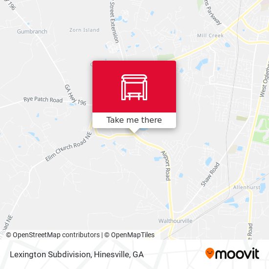 Mapa de Lexington Subdivision