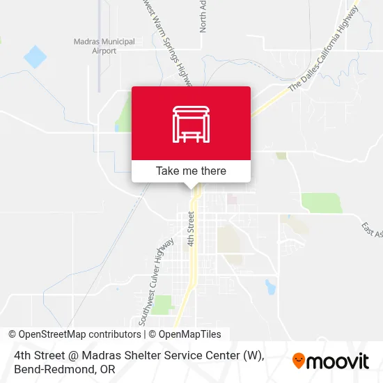 4th Street @ Madras Shelter Service Center (W) map