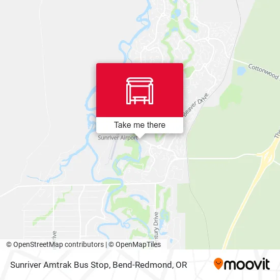Mapa de Sunriver Amtrak Bus Stop