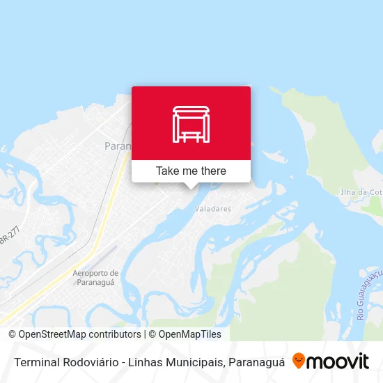 Terminal Rodoviário - Linhas Municipais map