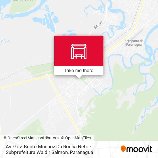 Av. Gov. Bento Munhoz Da Rocha Neto - Subprefeitura Waldir Salmon map