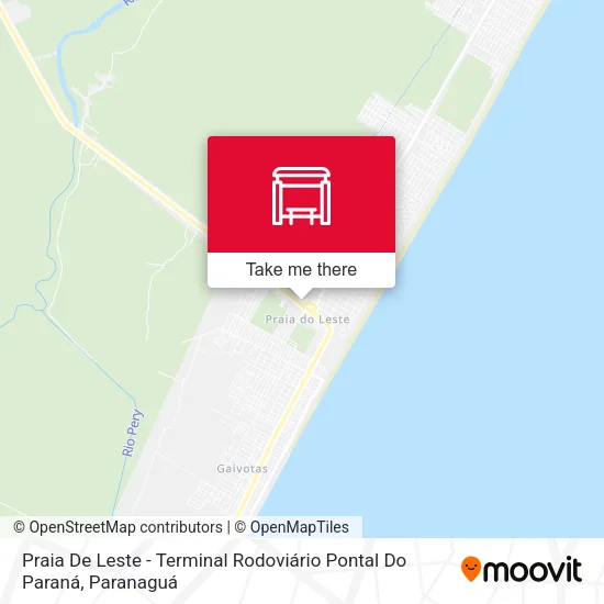 Praia De Leste - Terminal Rodoviário Pontal Do Paraná map