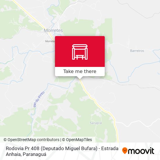 Rodovia Pr 408 (Deputado Miguel Bufara) - Estrada Anhaia map