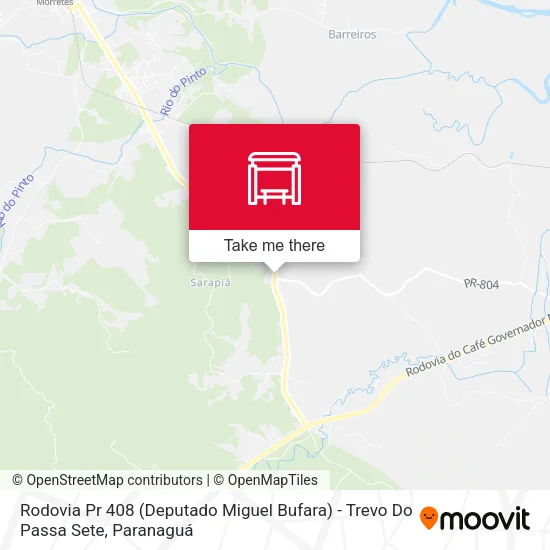 Rodovia Pr 408 (Deputado Miguel Bufara) - Trevo Do Passa Sete map