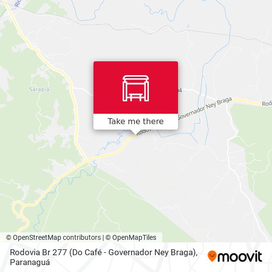 Mapa Rodovia Br 277 (Do Café - Governador Ney Braga)