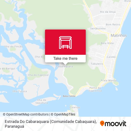 Mapa Estrada Do Cabaraquara (Comunidade Cabaquara)