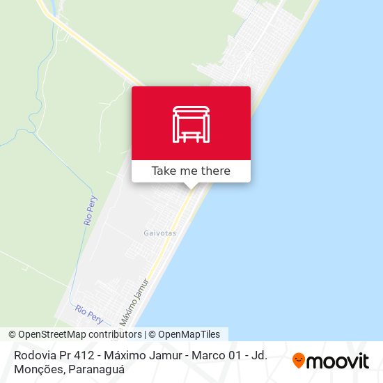 Mapa Rodovia Pr 412 - Máximo Jamur - Marco 01 - Jd. Monções