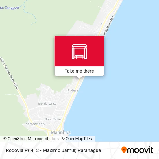 Rodovia Pr 412 - Maximo Jamur map