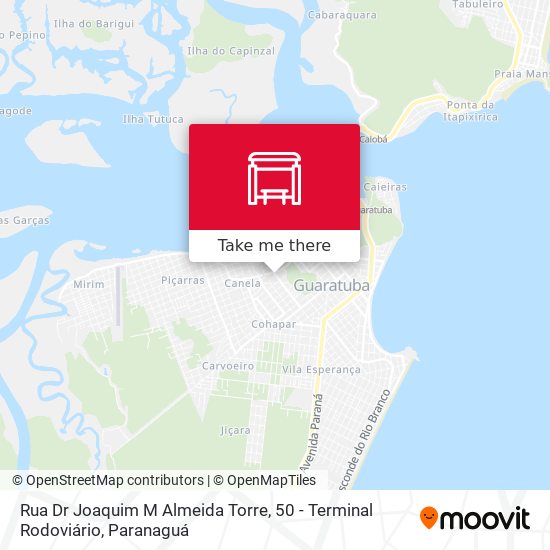 Mapa Rua Dr Joaquim M Almeida Torre, 50 - Terminal Rodoviário