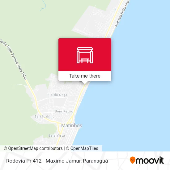 Rodovia Pr 412 - Maximo Jamur map