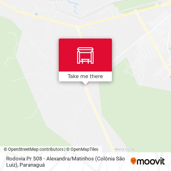 Rodovia Pr 508 - Alexandra / Matinhos (Colônia São Luiz) map