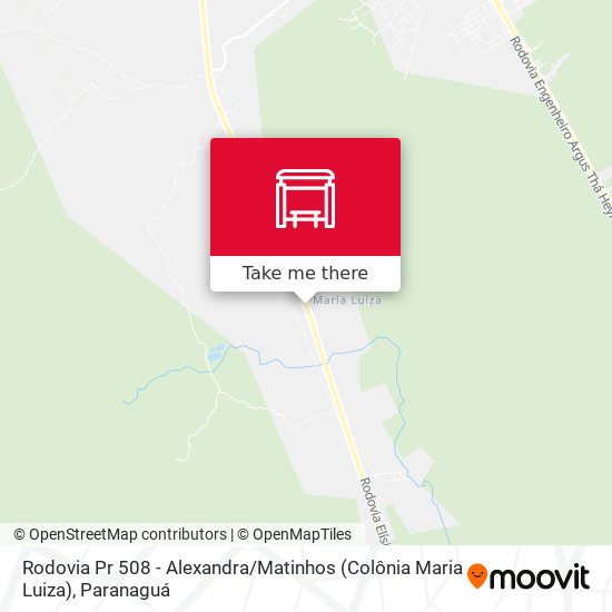 Rodovia Pr 508 - Alexandra / Matinhos (Colônia Maria Luiza) map
