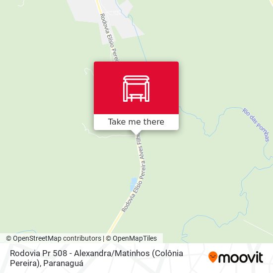 Rodovia Pr 508 - Alexandra / Matinhos (Colônia Pereira) map