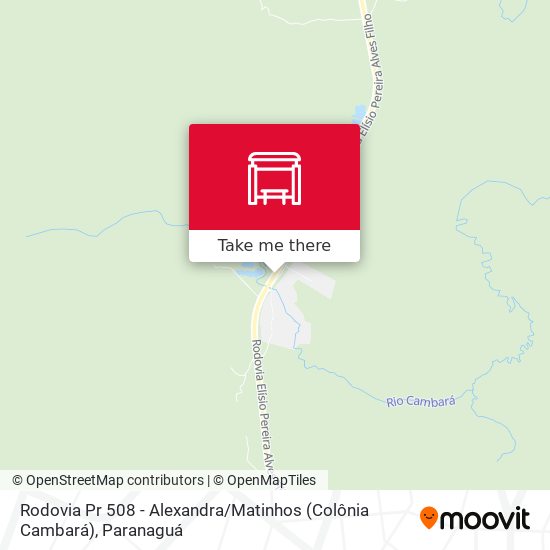 Rodovia Pr 508 - Alexandra / Matinhos (Colônia Cambará) map