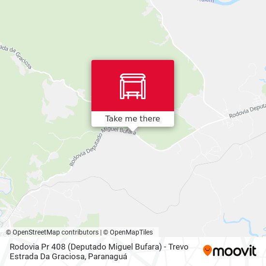 Rodovia Pr 408 (Deputado Miguel Bufara) - Trevo Estrada Da Graciosa map