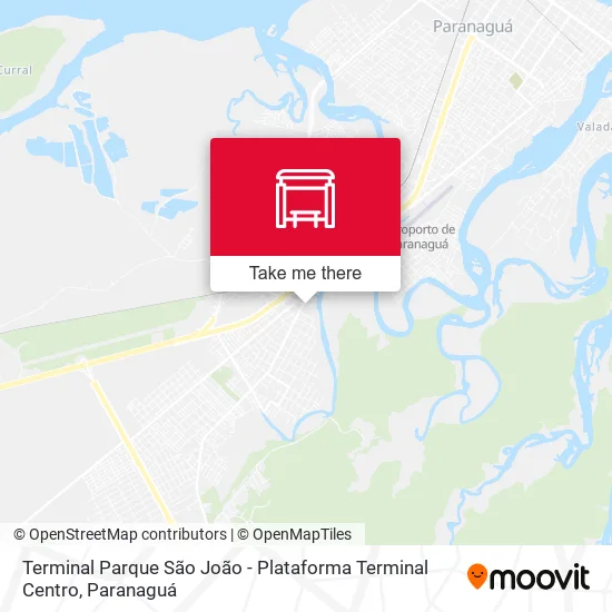 Terminal Parque São João - Plataforma Terminal Centro map