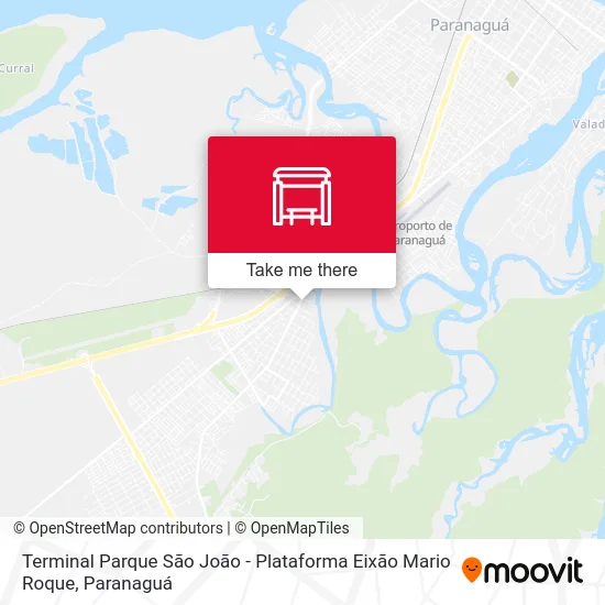 Terminal Parque São João - Plataforma Eixão Mario Roque map