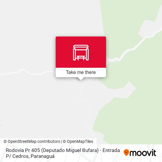 Rodovia Pr 405 (Deputado Miguel Bufara) - Entrada P/ Cedros map