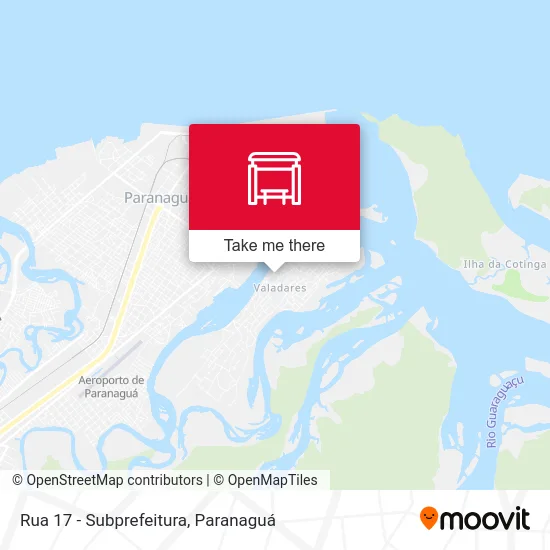 Rua 17 - Subprefeitura map