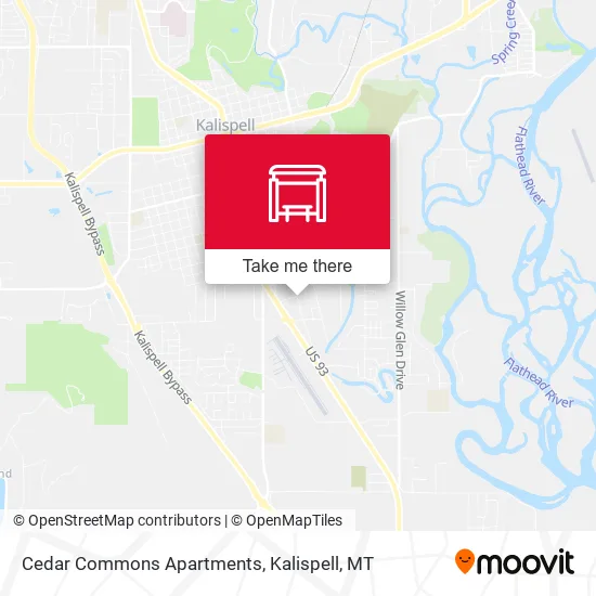 Cedar Commons Apartments map