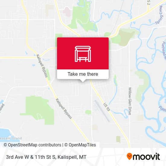 3rd Ave W & 11th St S map