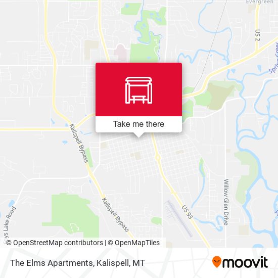 The Elms Apartments map