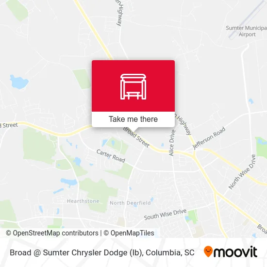 Broad @ Sumter Chrysler Dodge (Ib) map