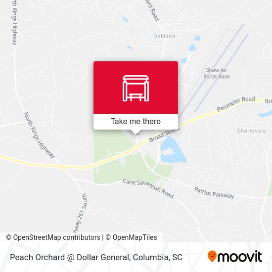 Peach Orchard @ Dollar General map