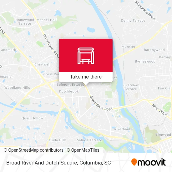 Broad River And Dutch Square map