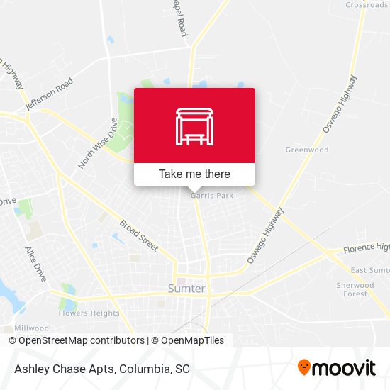 Mapa de Ashley Chase Apts