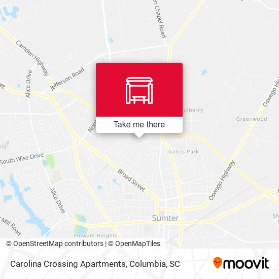 Mapa de Carolina Crossing Apartments