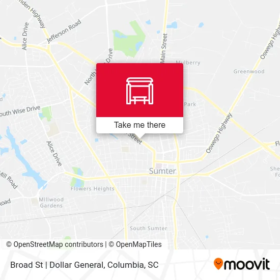Broad St | Dollar General map
