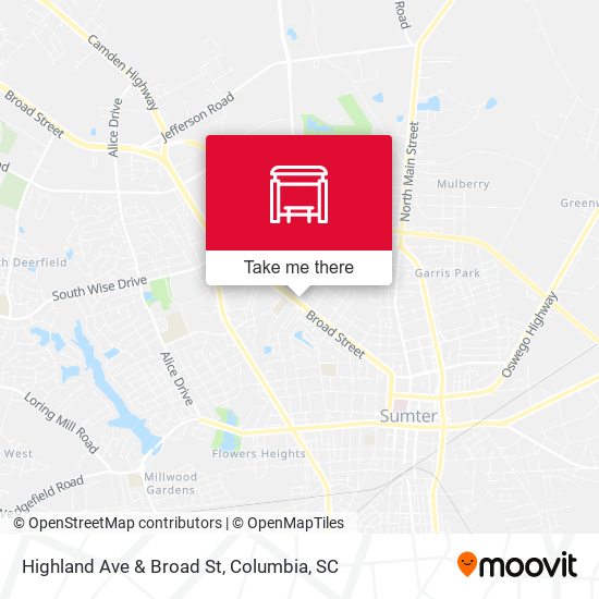 Highland Ave & Broad St map