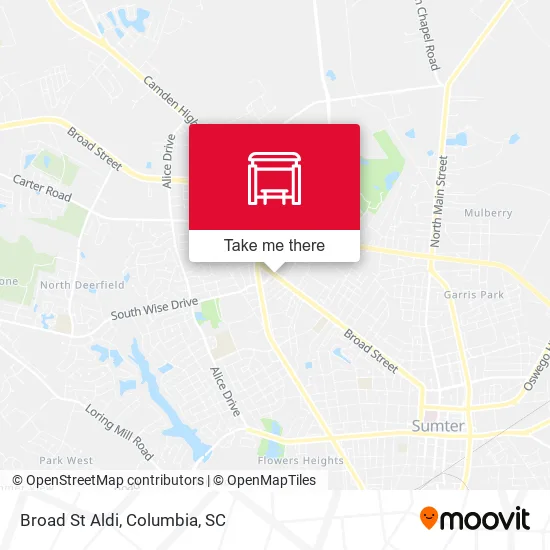 Mapa de Broad St Aldi