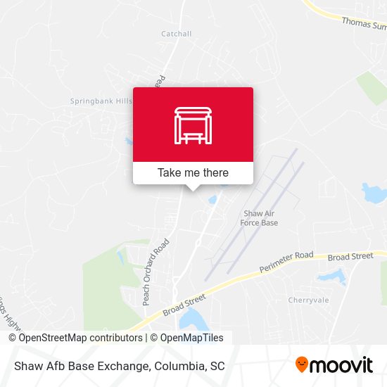 Mapa de Shaw Afb Base Exchange