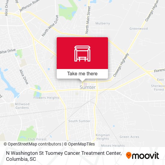 Mapa de N Washington St Tuomey Cancer Treatment Center