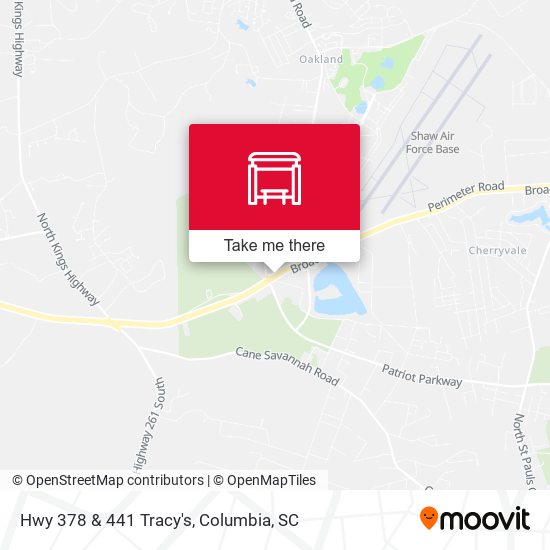 Mapa de Hwy 378 & 441 Tracy's