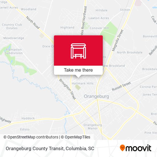 Mapa de Orangeburg County Transit