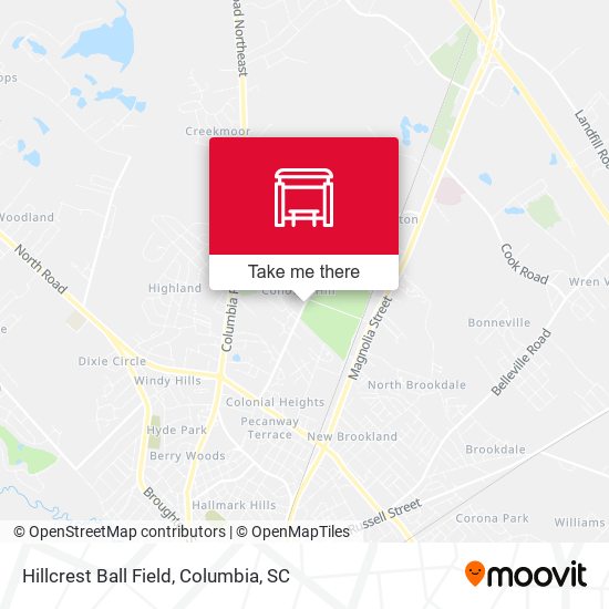 Mapa de Hillcrest Ball Field