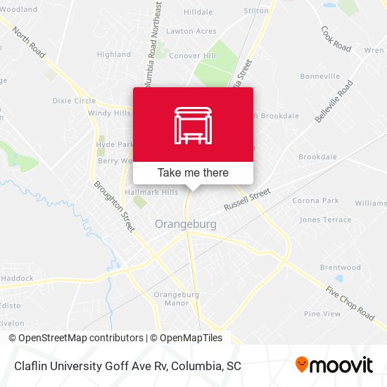 Claflin University Goff Ave Rv map
