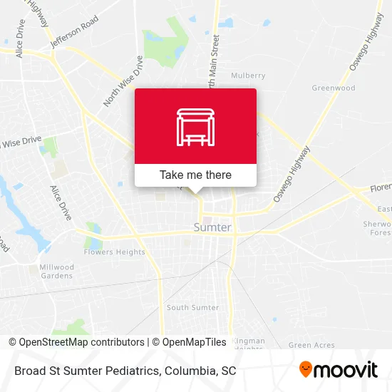 Broad St Sumter Pediatrics map