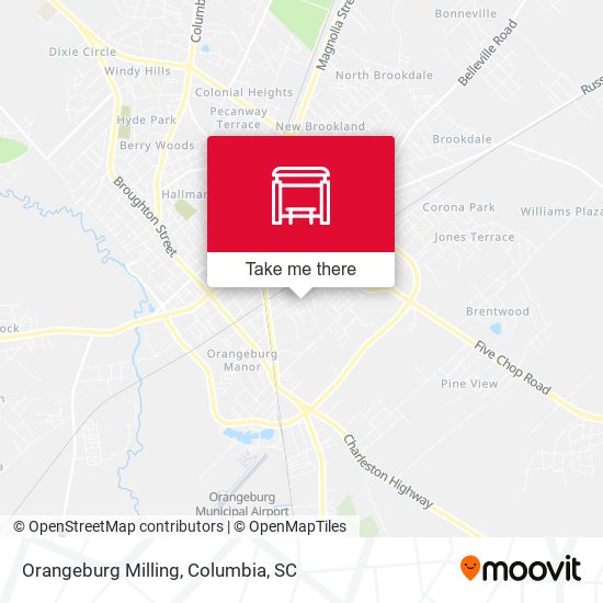 Orangeburg Milling map
