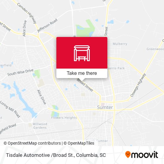 Tisdale Automotive /Broad St. map
